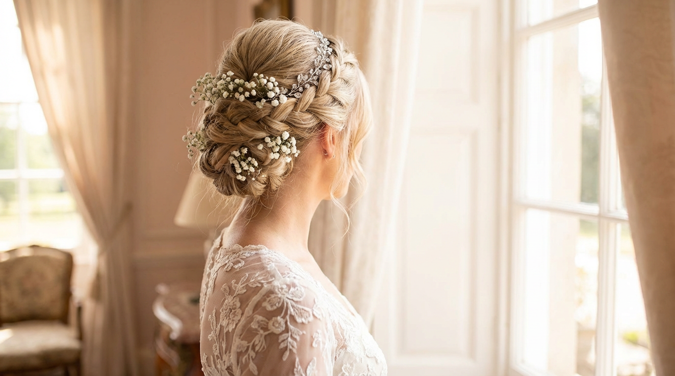 Elegant bridal hairstyle